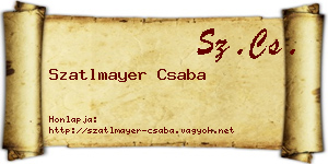 Szatlmayer Csaba névjegykártya
