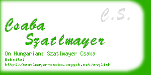 csaba szatlmayer business card
